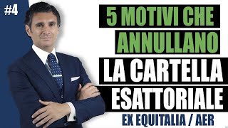 4  I 5 Motivi che Annullano la Cartella Esattoriale [upl. by Ateval]