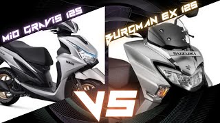 Yamaha Mio Gravis 125 v2 vs Suzuki Burgman EX 125 Comparison  Alin ang mas sulit [upl. by Hach]