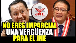 ¡BR0NCAZA MAGISTRADO DEL JNE LE DICE EN SU CARA A SALAS ARENAS QUE HA VULNERADO LA IMPARCIALIDAD [upl. by Giulia]