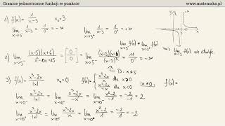 Granice jednostronne funkcji w punkcie [upl. by Hebbe209]