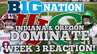 Oregon amp Indiana DOMINATE Michigan QBs HOLDING THEM BACK Week 3 MEGA REACTION  B1G Nation 9 [upl. by Annaeerb]