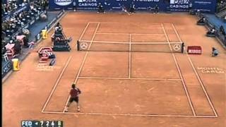 Gasquet amazing backhand against Federer at matchpoint Monte Carlo 05 [upl. by Asirrac]