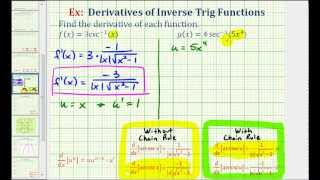 Ex 3 Derivatives of Inverse Trig Functions [upl. by Sink]