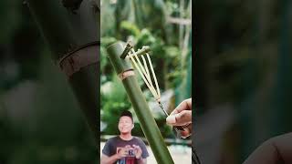 Tembak bambu pluru paku bamboo nature amazing satisfying [upl. by Shalne]