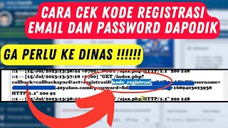 Cara Mengetahui Kode Registrasi Dapodik  Mudah  Lupa password dapodik [upl. by Felizio]