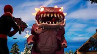 How To Make Klombos Dinosaur Angry in Fortnite Klombo Dinosaur NEW MONSTER Fortnite Chapter3 [upl. by Berner765]