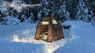 Hot Tent Camping In Idaho Using the Best Hot Tent [upl. by Barthel]