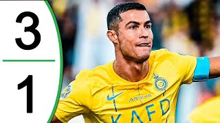 Cristiano Ronaldo Scored  Al Nassr vs Raja CA 31 Highlights amp Goals 2023 [upl. by Dolorita583]