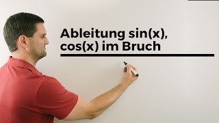 Ableitung sinx cosx im Bruch Quotientenregel  Mathe by Daniel Jung [upl. by Ellerud]