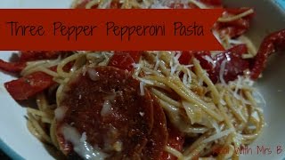 Cheap amp Easy Meals  3 Pepper Pepperoni Pasta [upl. by Ilonka14]