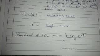 Biostatistics practical no 3  for finding the standard deviations of given data [upl. by Llebanna]