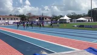 Carifta 2019 u17 boys 100m heat 3 [upl. by Anailuj]