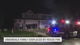 Urbandale family displaced by house fire Friday night [upl. by Enad965]