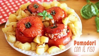 POMODORI CON IL RISO 🍅  ricetta estiva  veloce e leggera  con patate [upl. by Ilario]