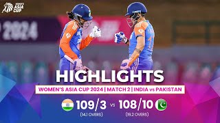 India W vs Pakistan W  ACC Womens Asia Cup  Match 2  Highlights [upl. by Kettie]