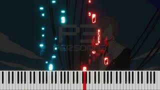 Persona 3 BURN MY DREAD  Jazz Piano Visualizer Tutorial [upl. by Aruon484]