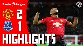 Highlights  Manchester United 21 Everton  Martial Stunner Seals the Points [upl. by Aillicsirp56]