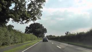 Driving Along Whitchurch Road A41 Great Boughton To Broxton Chester England 26th August 2013 [upl. by Enyalahs297]