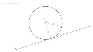 How to Draw the Tangent Circle to a given Line with a Given Radius and Tangent Point [upl. by Adnerb]