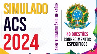 Simulado ACS 2024  Agente Comunitário de Saúde [upl. by Gladine]