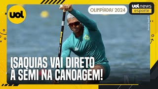 OLIMPÃADAS 2024 ISAQUIAS QUEIROZ AVANÃ‡A DIRETO PARA A SEMIFINAL NA CANOA INDIVIDUAL EM PARIS [upl. by Botti]