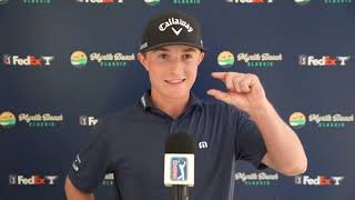 16 years old Blades Brown Saturday Flash Interview 2024 Myrtle Beach Classic ©️ PGA Tour [upl. by Bernadina]