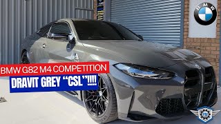 BMW G82 M4 COMPETITION BEST FIRST MOD MAKING THE G82 M4 CSL REPLICA DRAVIT GREYcars bmw [upl. by Enilrad91]