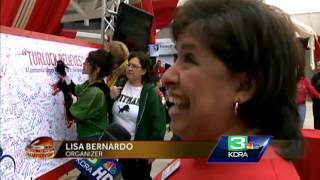 Thousands show up to Turlocks 49ers tailgate [upl. by Kimberlyn]