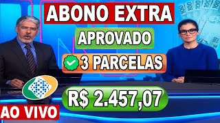 ✔️APROVADO ABONO EXTRA EM SETEMBRO 3 PARCELAS PARA APOSENTADOS E PENSIONISTAS EM 2024 [upl. by Ogirdor]