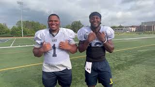 Siena Heights football players Antonio Simley and Joe Wharton before the opener Sept 7 2023 [upl. by Nicholle]