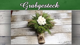 DIY Grabgesteck  Grabschmuck selber machen  Kreuz  Totensonntag Gesteck [upl. by Arv]