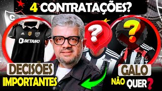 🎯 4 CONTRATAÇÕES NO ATLÉTICO ❌ GALO NÃO QUER ATACANTE 😮 ADIDAS DECIDIU  NOTÍCIAS galo [upl. by Ecnerat705]