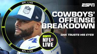 How Dak Prescott TRUSTS HIS EYES to get the Cowboys offense flowing 👀  NFL Live [upl. by Athena843]