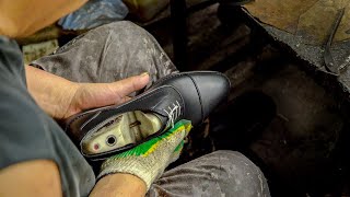 Leather Shoes Making for 50 Years Handmade Leather Shoes Factory [upl. by Egamlat796]