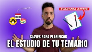 Cómo PLANIFICAR el ESTUDIO del TEMARIO de OPOSICIONES 🧠📚 [upl. by Anahsak]