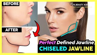 Attractive Chiseled Jawline Exercise  How to Get a Perfect Defined Jawline  Easy Sharpen Your Face [upl. by Jeb]