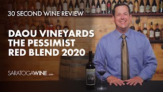 Daou Vineyards The Pessimist Red Blend 2020  30 Second Wine Review [upl. by Hullda]