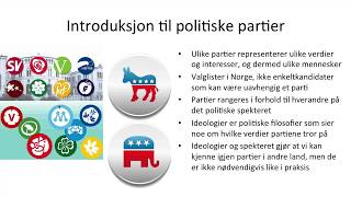 Samfunnsfag  Norske politiske partier politiske spektrum [upl. by Reisinger]