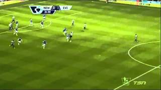 Newcastle United 0  2 Everton Goal Ross Barkley 25 March 2014 [upl. by Yrrah214]