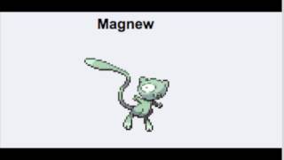 Pokemon Fusion Cries sound design Magnew Mew  Magneton [upl. by Kirby600]