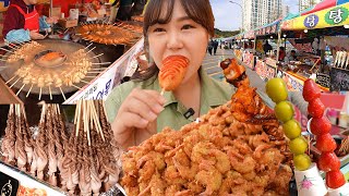 요즘은 아파트에서도 축제가 열리네요😮 길거리음식 먹방  낙지호롱 염통꼬치 빨간오뎅 호떡 탕후루  Street Foods MUKBANG [upl. by Marlin]