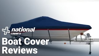 Boat Cover Reviews WindStorm Boat amp Pontoon Covers Manufactured By Eevelle  National Boat Covers [upl. by Amaj]