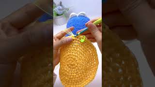 Crocheted hat 🎩 Crochet technique 뜨개질 모자 뜨개질 기법 crochet 뜨개질 tutorial shorts uncinetto [upl. by Omura510]