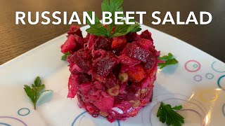 How to Make Russian Beet Salad Vinaigrette  Plantbased Recipe [upl. by Gard]