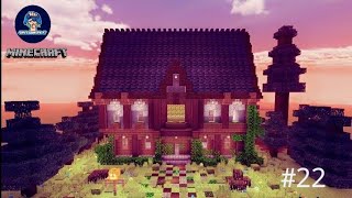 Minecraft Building a large wooden house with a legendary design22😎 [upl. by Tarryn662]