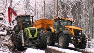 Hacken mit Xerion JCB 8250  936 824 mit Krampe Bandit 980 [upl. by Mahgirb493]