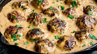 How to make Swedish Meatballs  Homemade Ikea Meatballs [upl. by Norod]