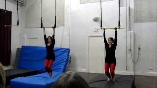 Beginner Trapeze routine [upl. by Ansilma]