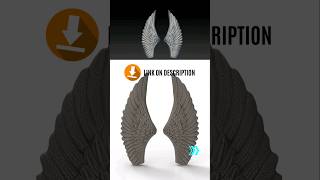 STL File Angel Wings 3D Carving Design AngelWings3DModel CNCWingsCarving DecorativeWings [upl. by Radbourne]