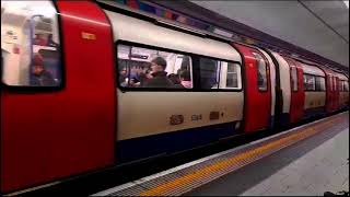 Southbound Northern Line Train To Battersea Power Station Approaching Tottenham Court Road railway [upl. by Aeret]